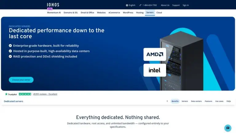 IONOS Dedicated Server Review — Pricing, Setup, and Buyer Fit